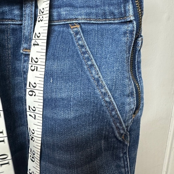 Madewell Blue Jean Denim Side Zipper Skinny Overalls in Jansing Wash Size Small - Picture 8 of 16